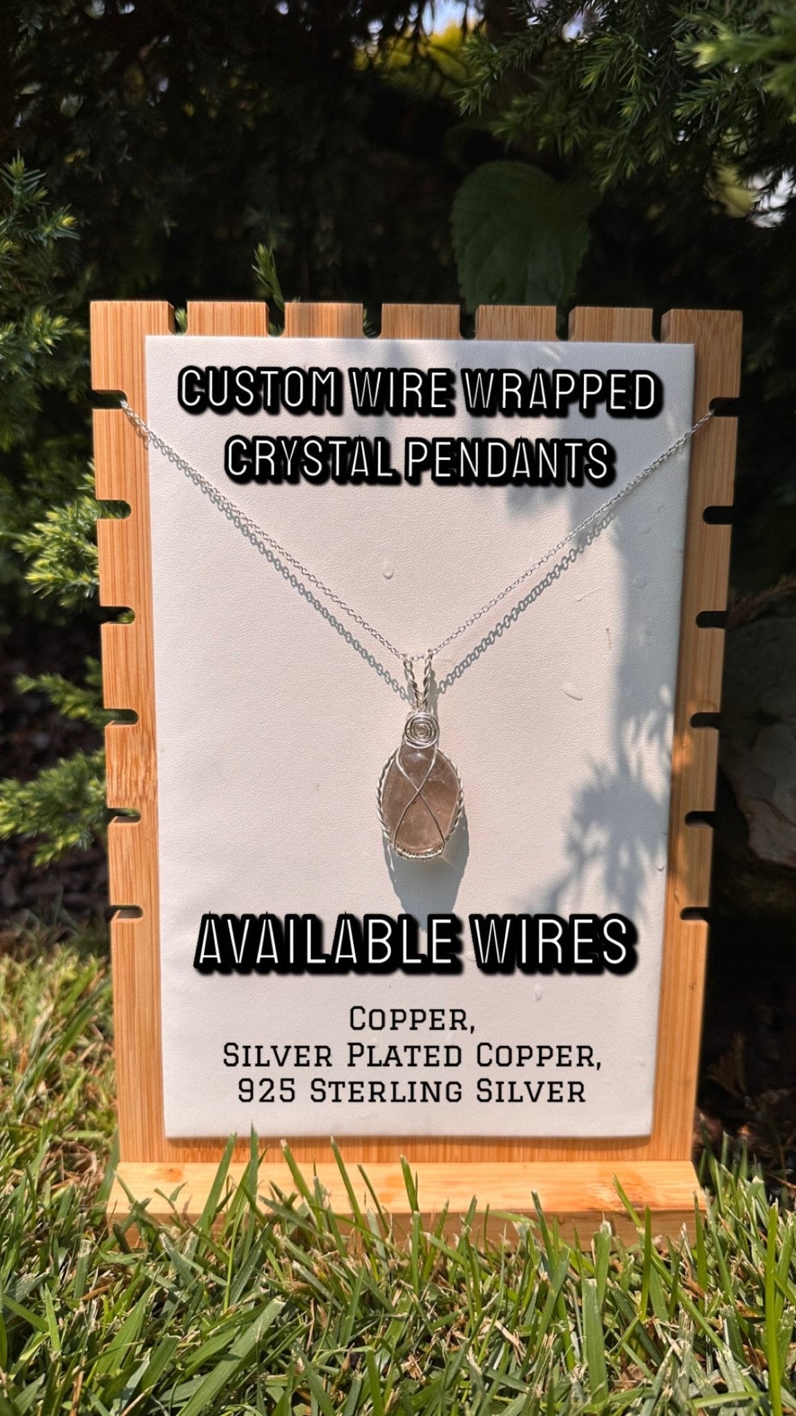 Custom Wire Wrapped Crystal Necklace - Celestial Wallflower