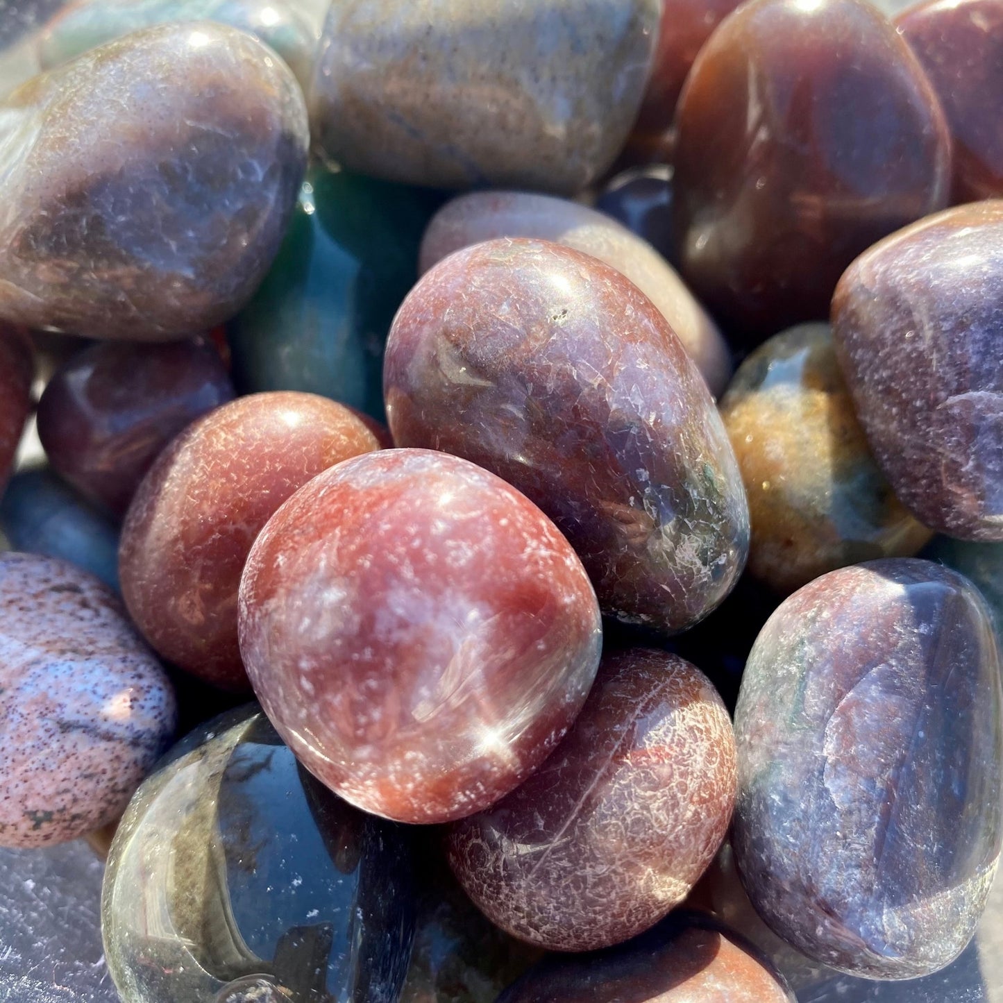Fancy Jasper (tumbled) - Celestial Wallflower