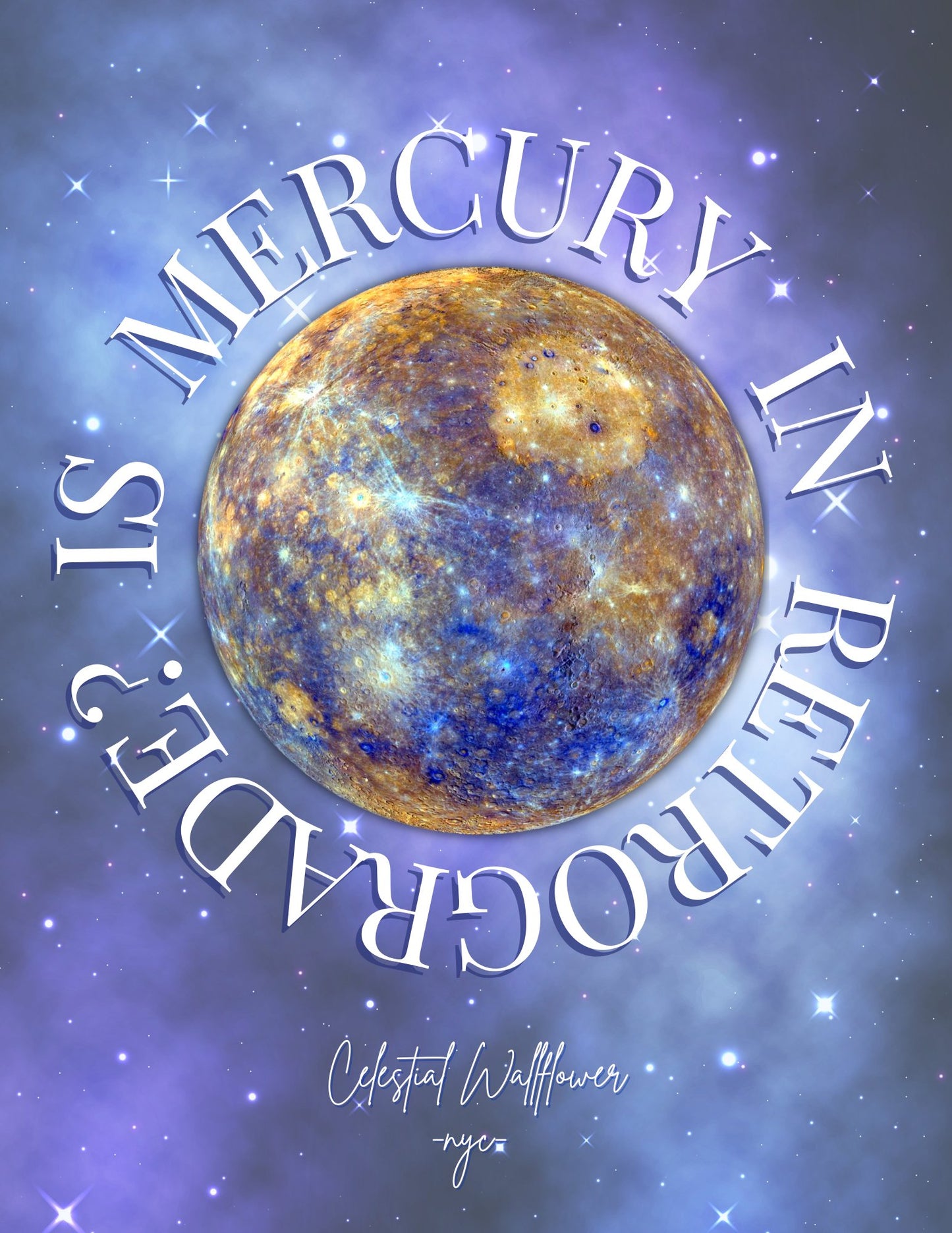 ‘is mercury in retrograde?’ tote bag - Celestial Wallflower