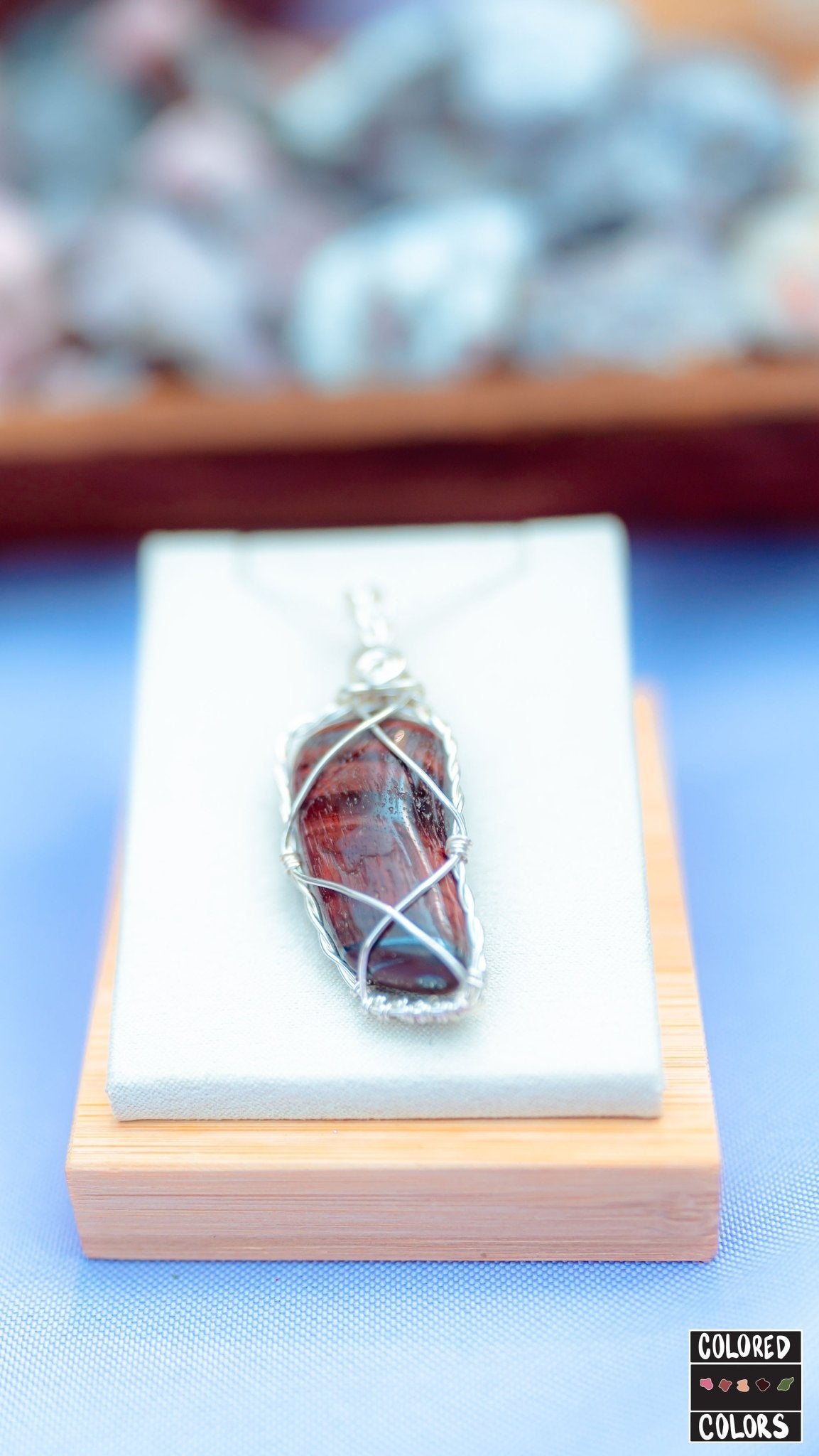 Red Tigers Eye Wire Wrapping - Celestial Wallflower
