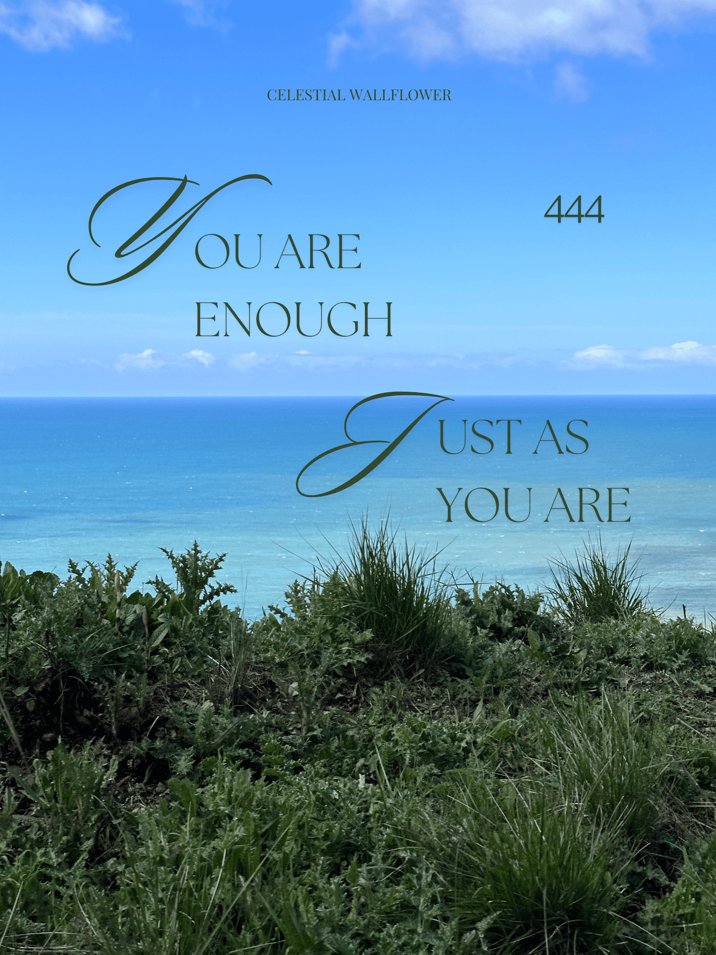 "you are enough just as you are" sticker - Celestial Wallflower