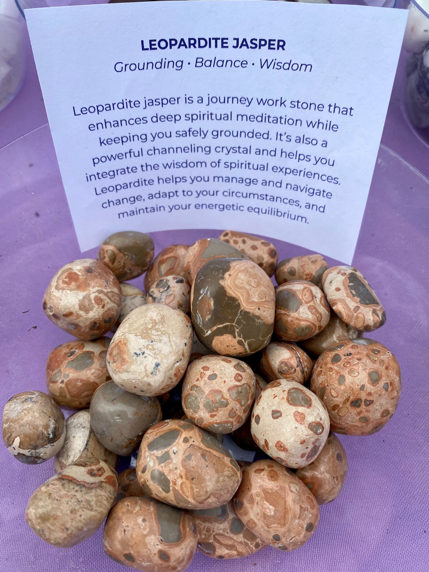 Leopardite Jasper (tumbled)