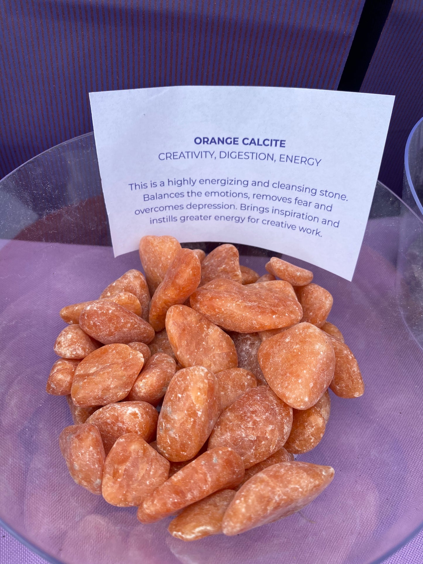 Orange Calcite (tumbled)