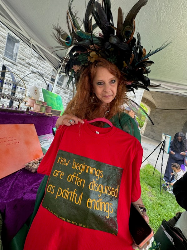 New beginnings are often disguised as painful endings ~ you are right where you need to be Screenprinted T-Shirt
