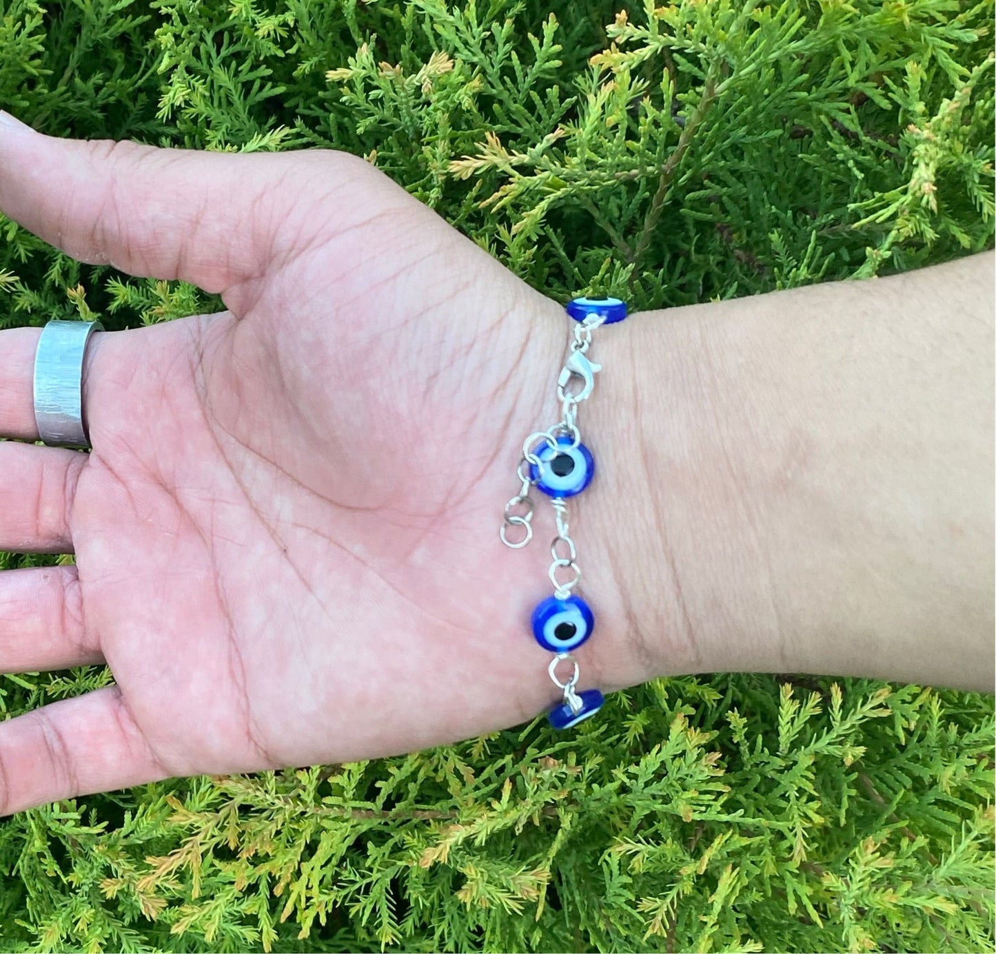 Evil Eye Chain Link Bracelet - Celestial Wallflower