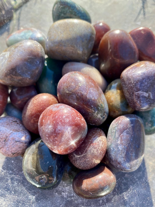 Fancy Jasper (tumbled) - Celestial Wallflower