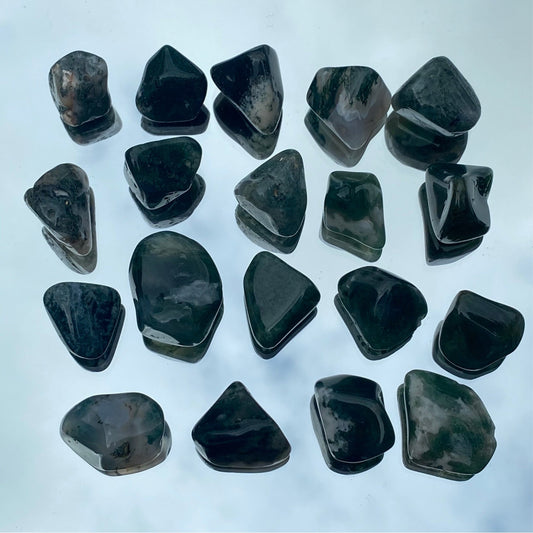 Green Moss Agate (tumbled) - Celestial Wallflower