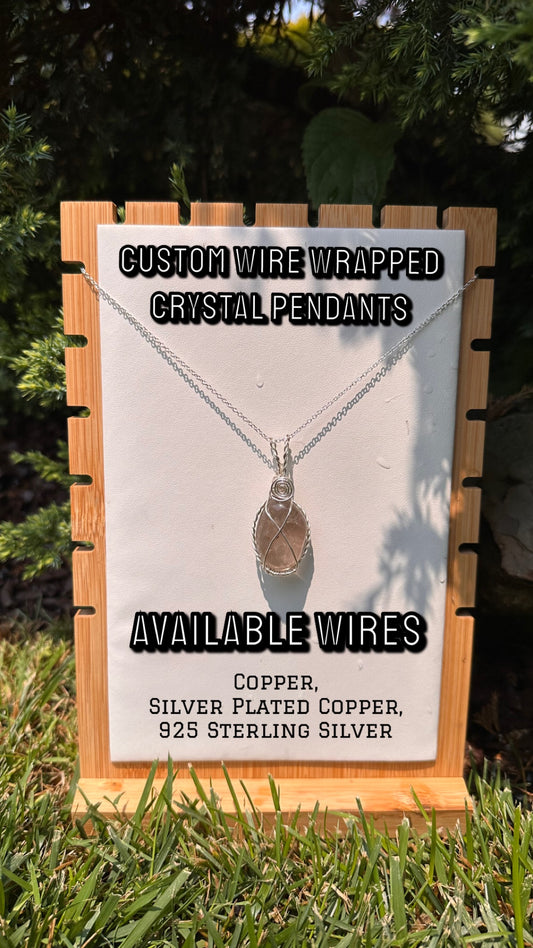Custom Wire Wrapped Crystal Necklace